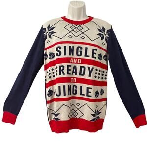 Walnut & 39th Single and Ready to Jingle Ugly Christmas Sweater Size M